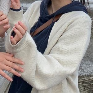 Oak+Fort White Sweater Jacket